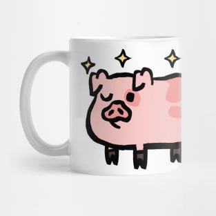 Cute Cartoon Piggy Shiny Wink Mug